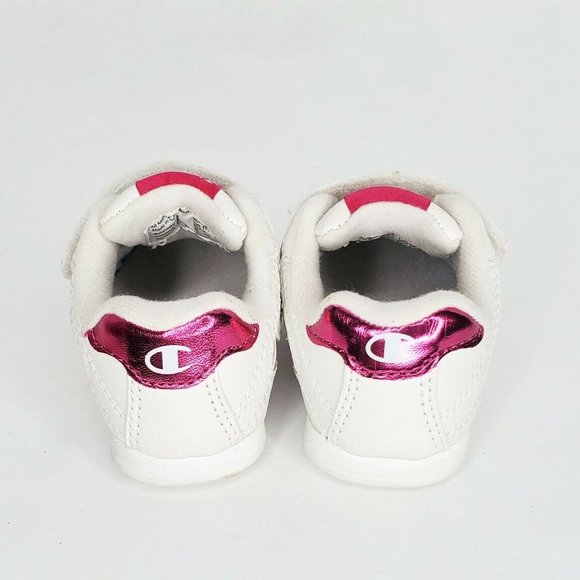 Champion Toddler Baby Girls White Pink Sneakers - Picture 3 of 6
